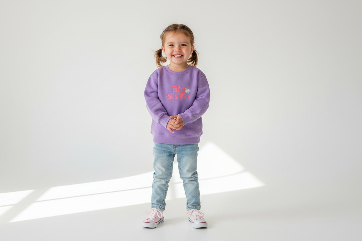 Big Sister sweatshirt - casual style with jeans