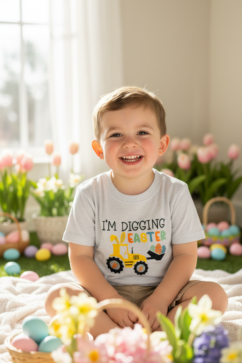 I'm Digging Easter Shirt - Boy in Easter Setting