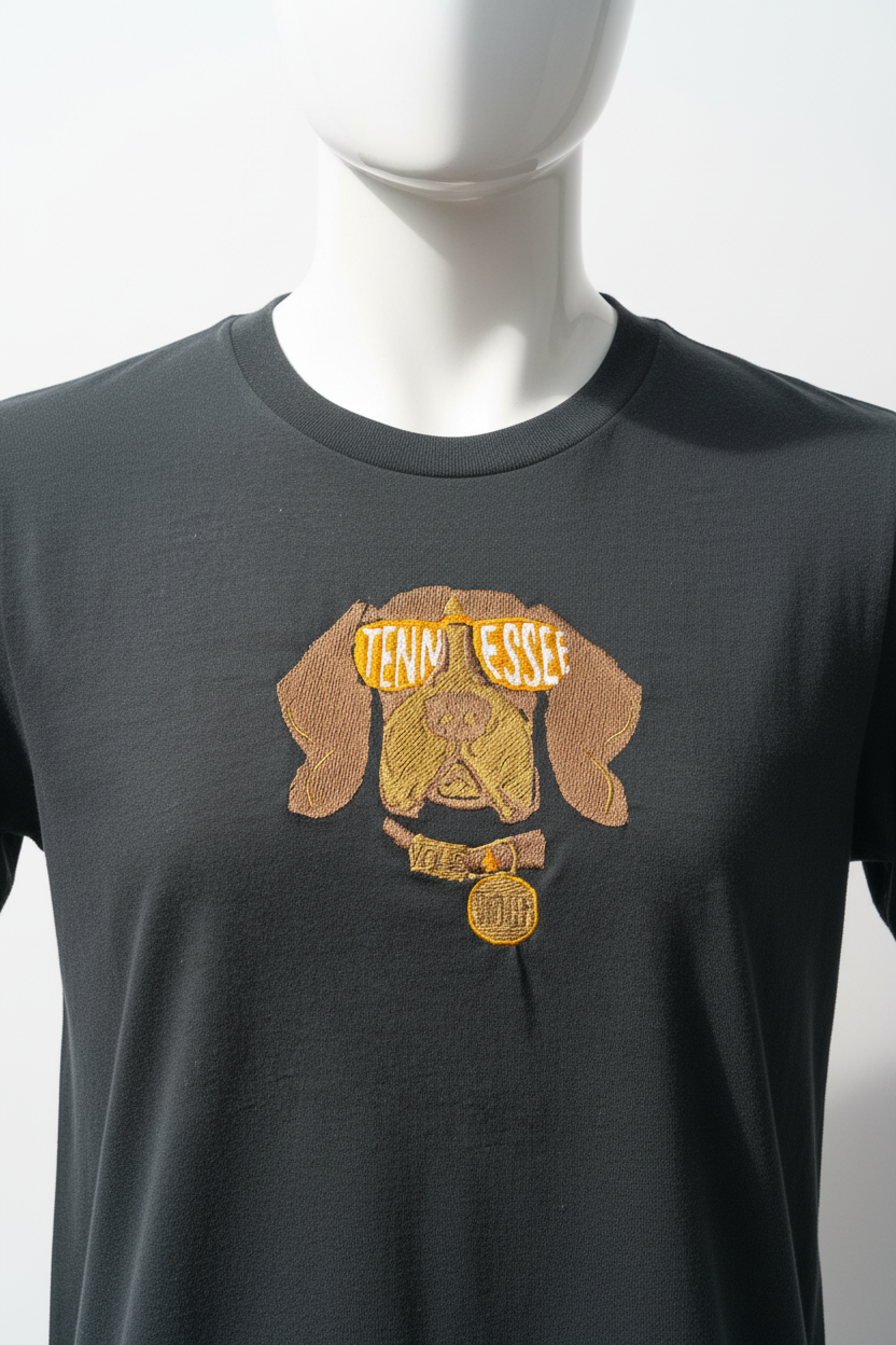 Tennessee Dog Embroidered Tee - mannequin