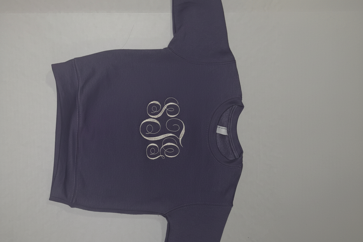 Navy sweatshirt without rings